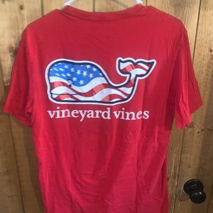 Red Vineyard Vines Pocket T-Shirt